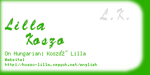 lilla koszo business card